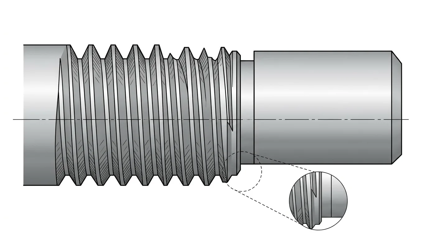 Thread relief and thread form on CNC turned parts; direct tapping vs thread inserts affect cost and assembly cycles.