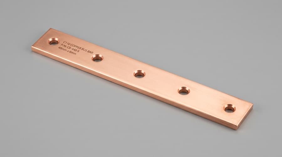 Copper bus bar — C110 or C101 for current conduction and thermal management