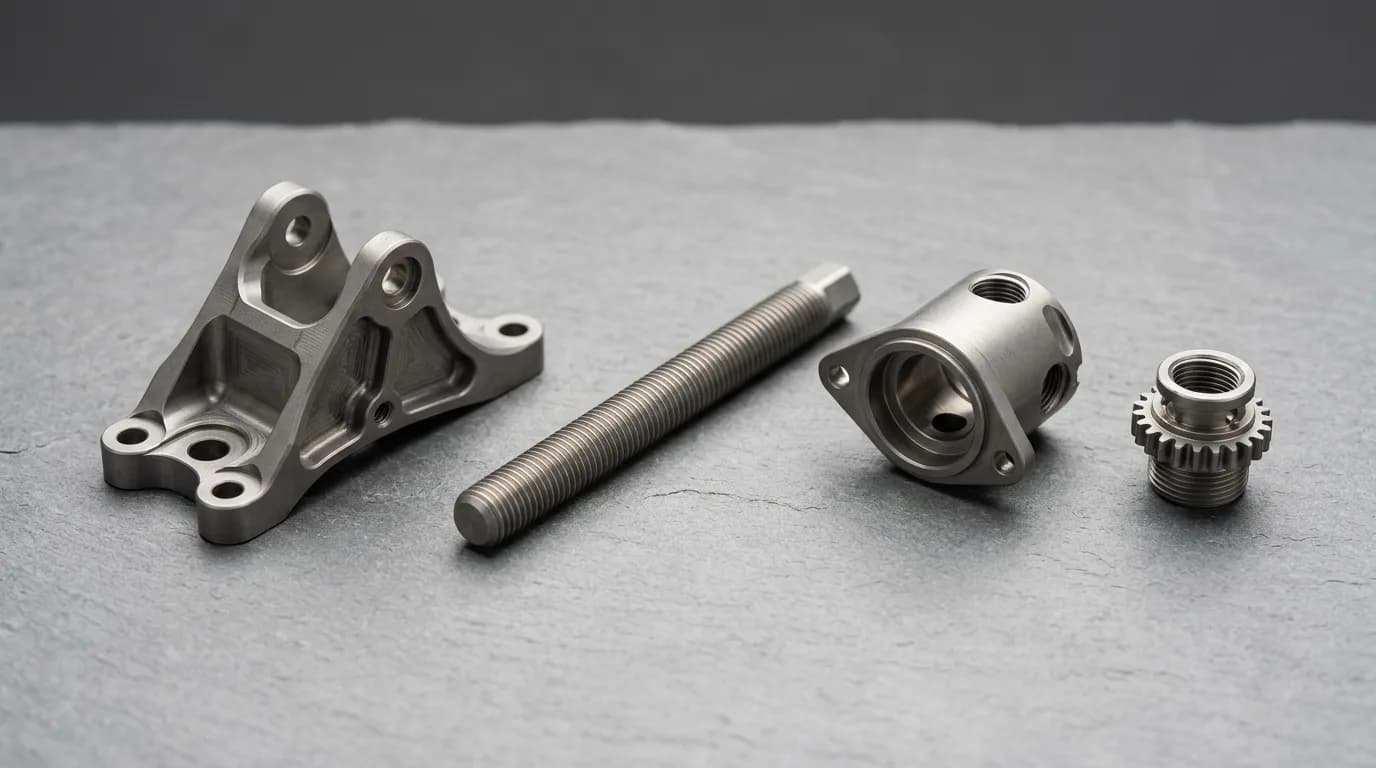 Ti-6Al-4V DMLS parts — topology-optimized bracket, manifold, and coupling for robotics, medical devices, and EV systems